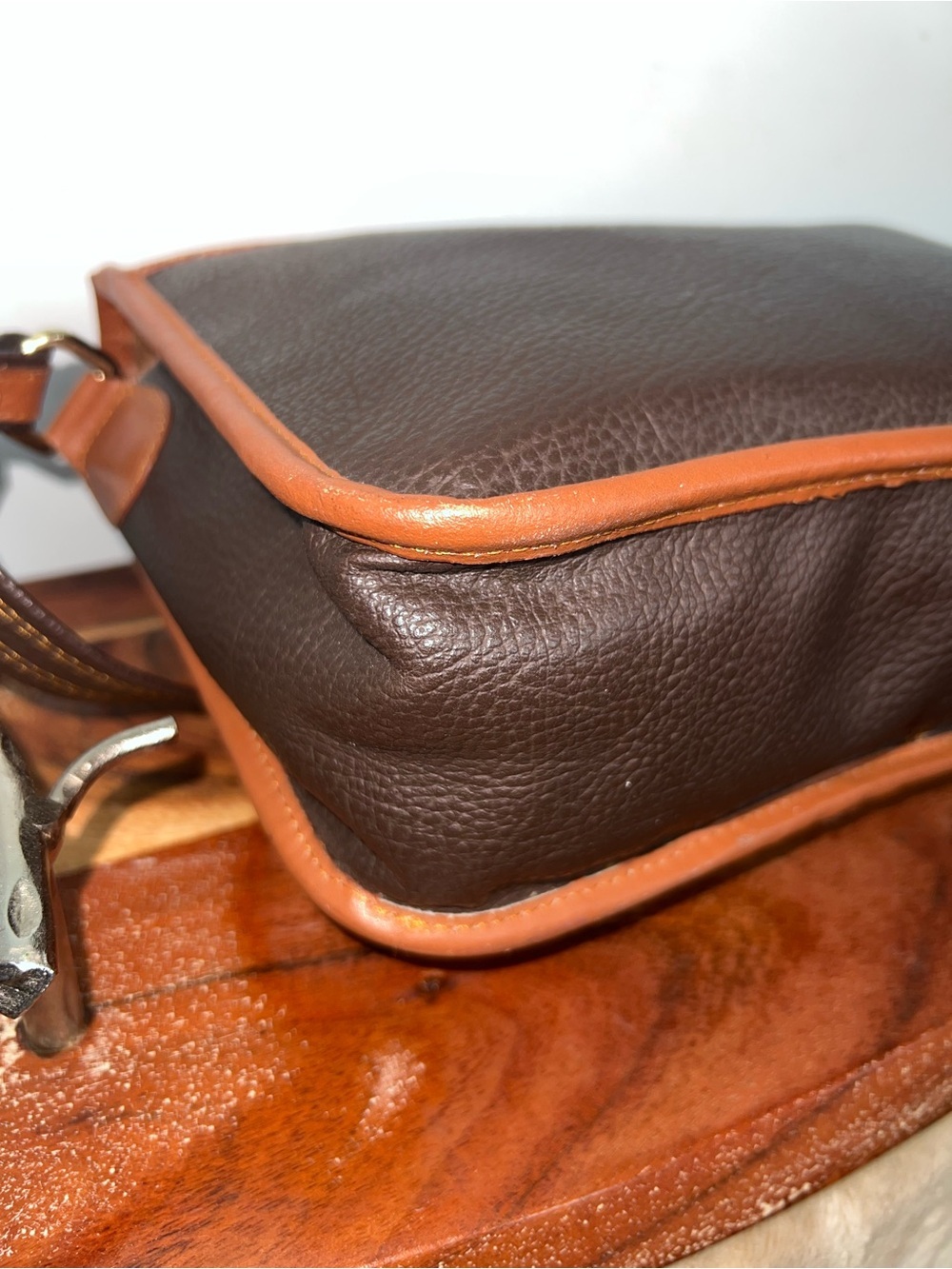 Dooney & Bourke All Weather Leather AWL Crossbody Bag USA Brown VINTAGE - Picture 15 of 16